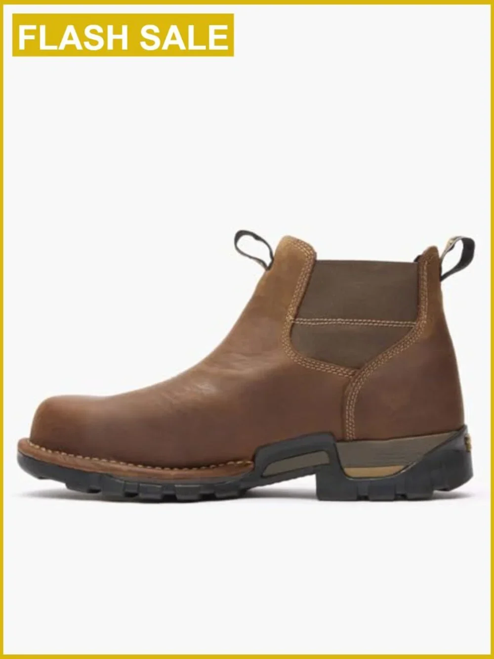 Men's Steel Toe Waterproof Chelsea Work Boot Lightweight Slip-On